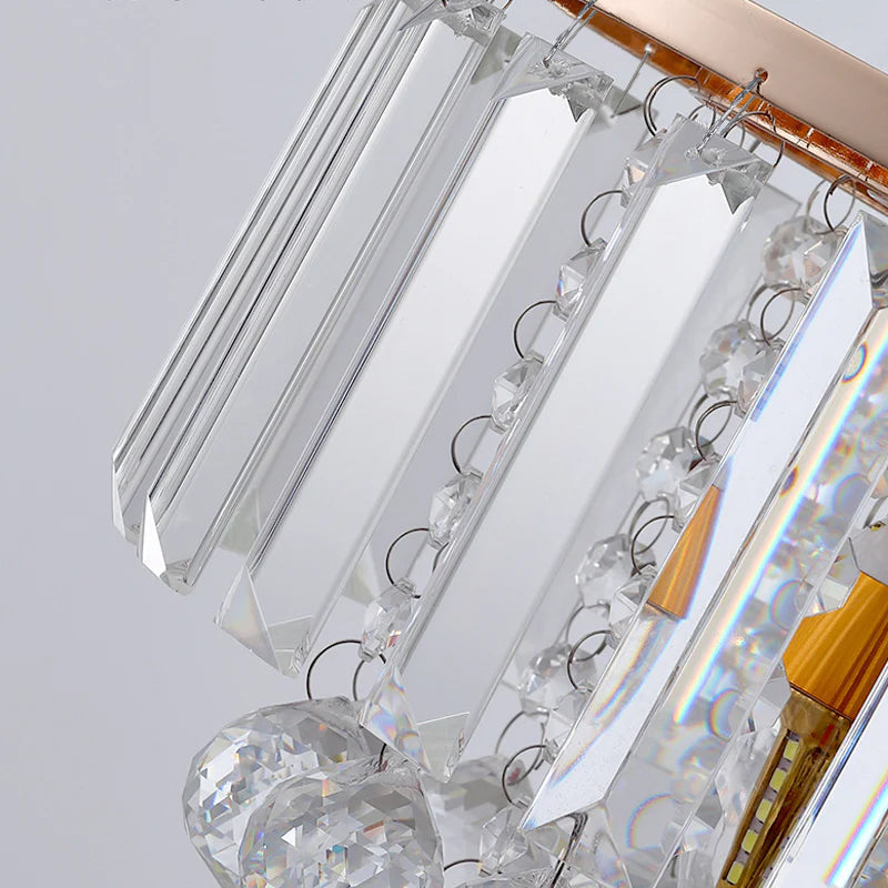 Clear Crystal  Linear Pendant Light