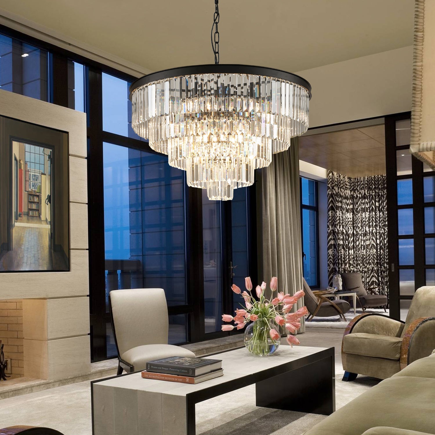 Five & Seven Tiers Crystal Chandelier - Pendant Light - Living Room | Sofary