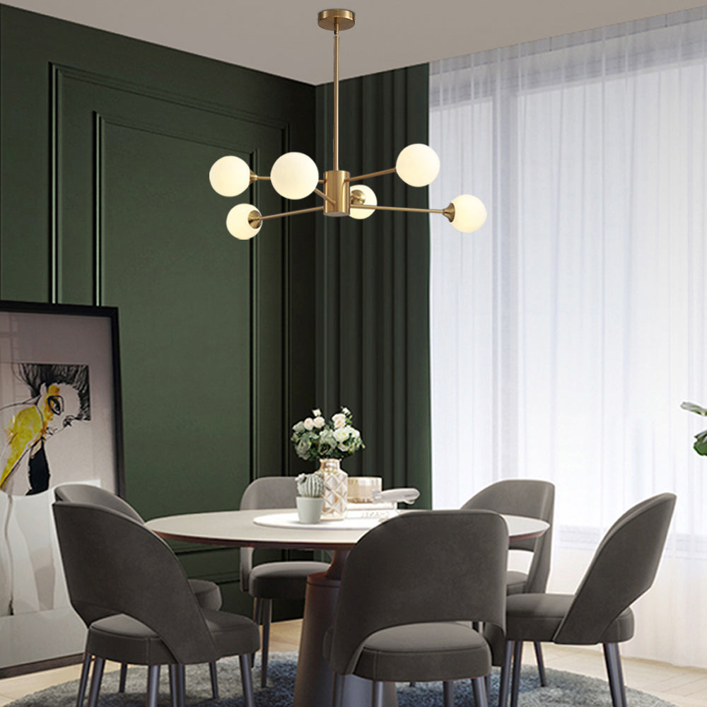 Glass Globes Sputnik Radial Chandelier - Dining Room | Sofary