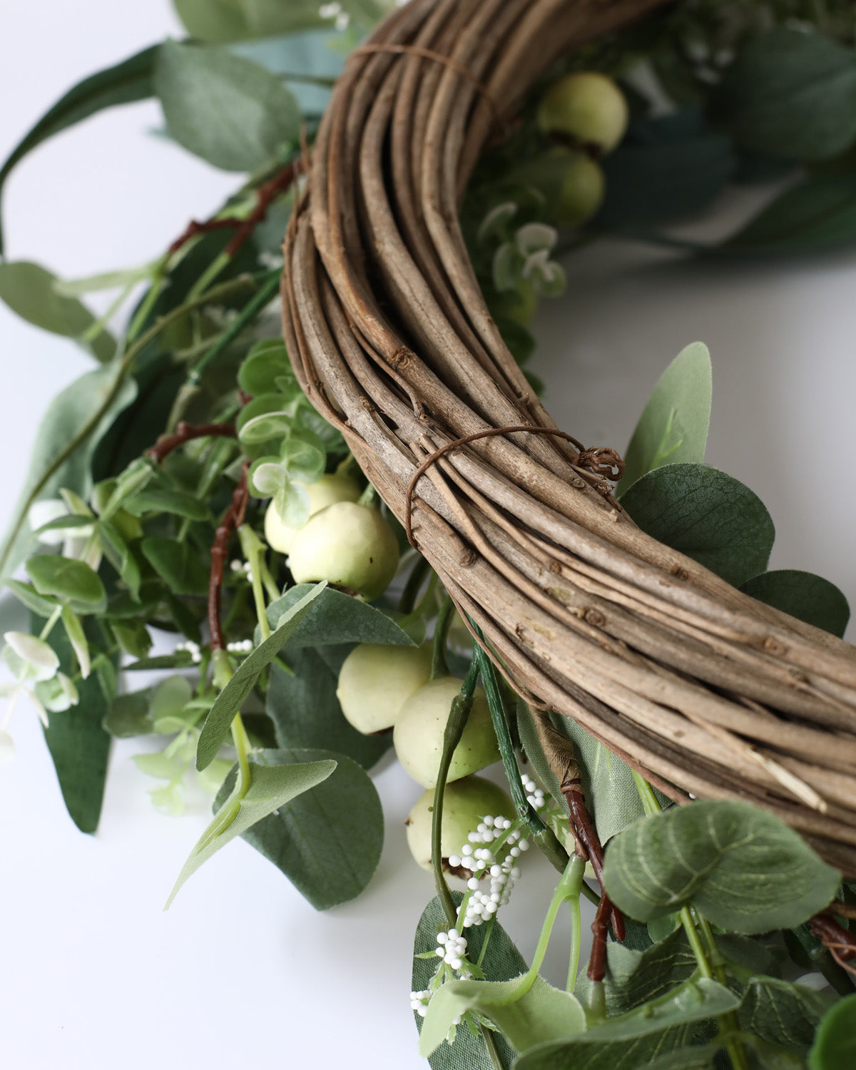 Grapevine Berry Olive Eucalyptus Wreath