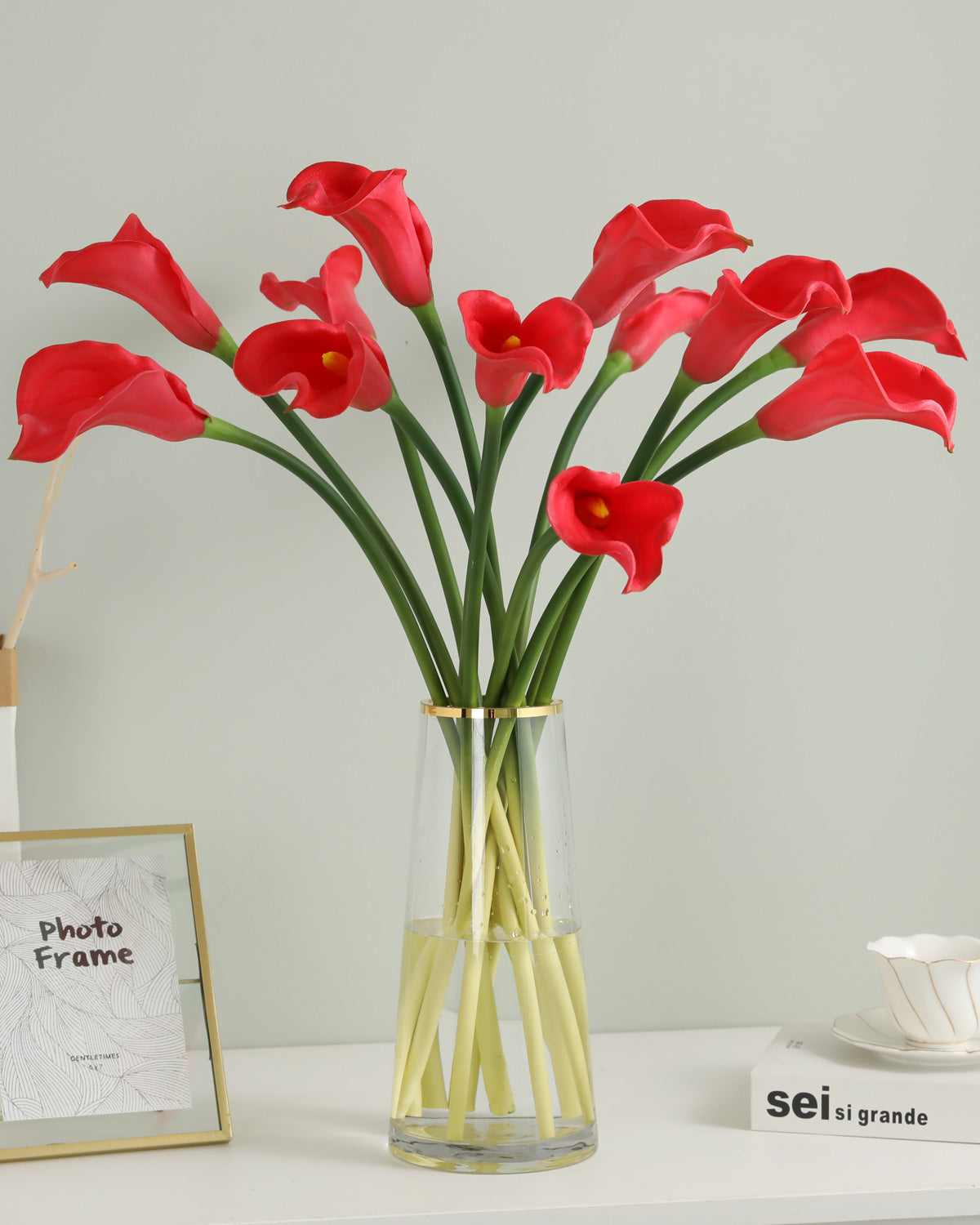 Large Real Touch Calla lily Red