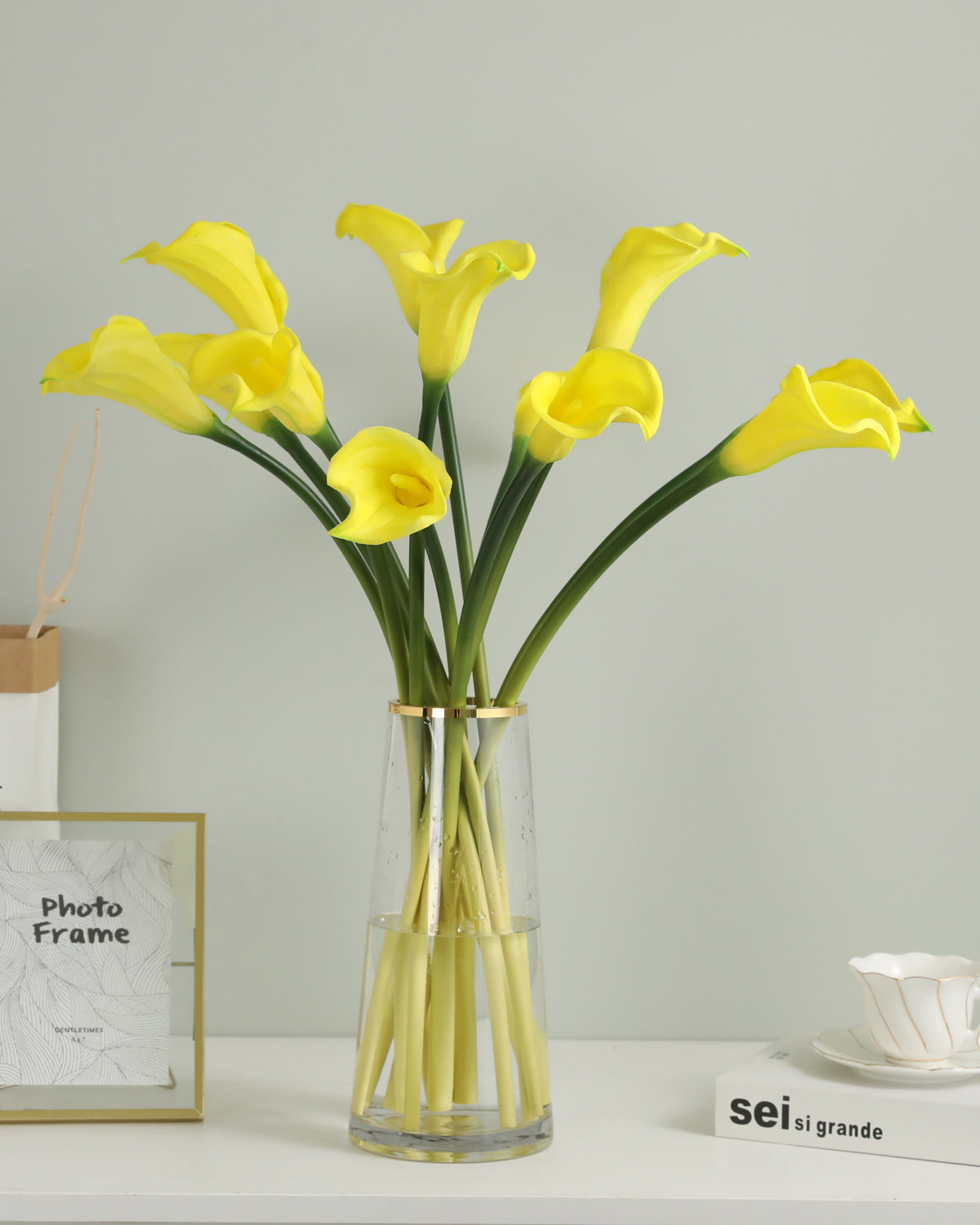Large Real Touch Calla lily Yellow