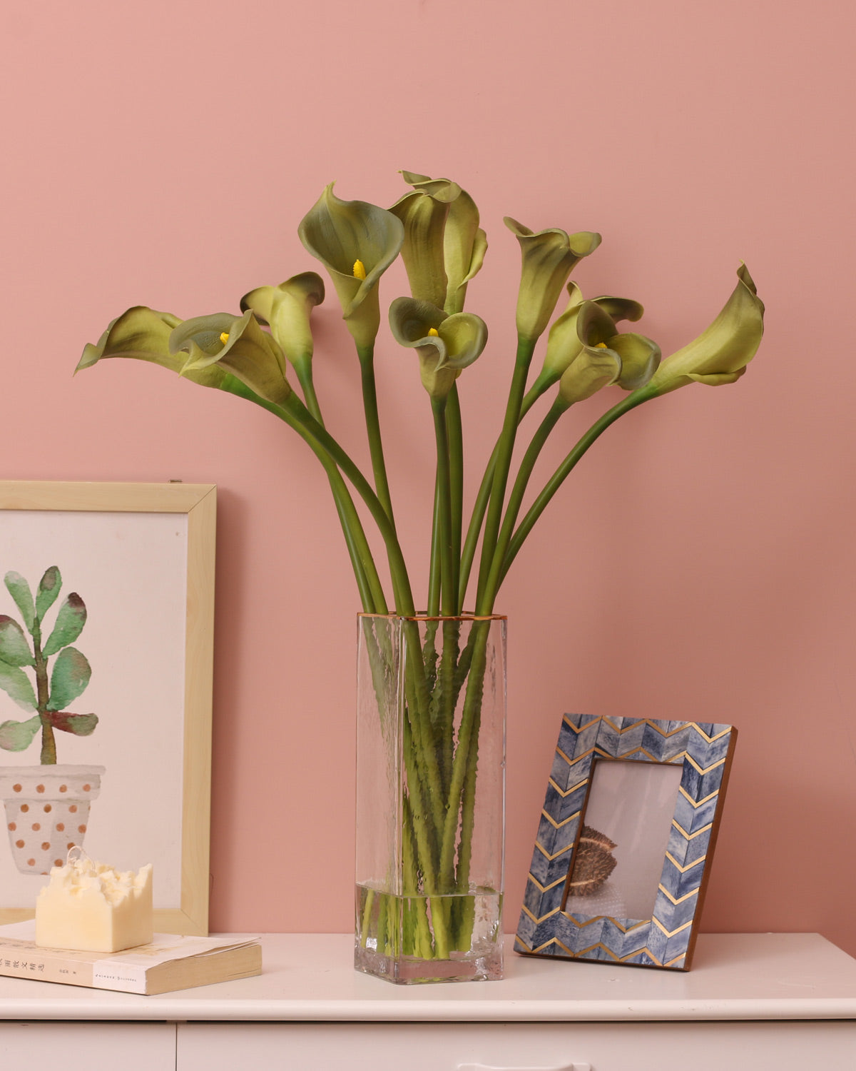Best Real Touch Calla Lily Dark Green